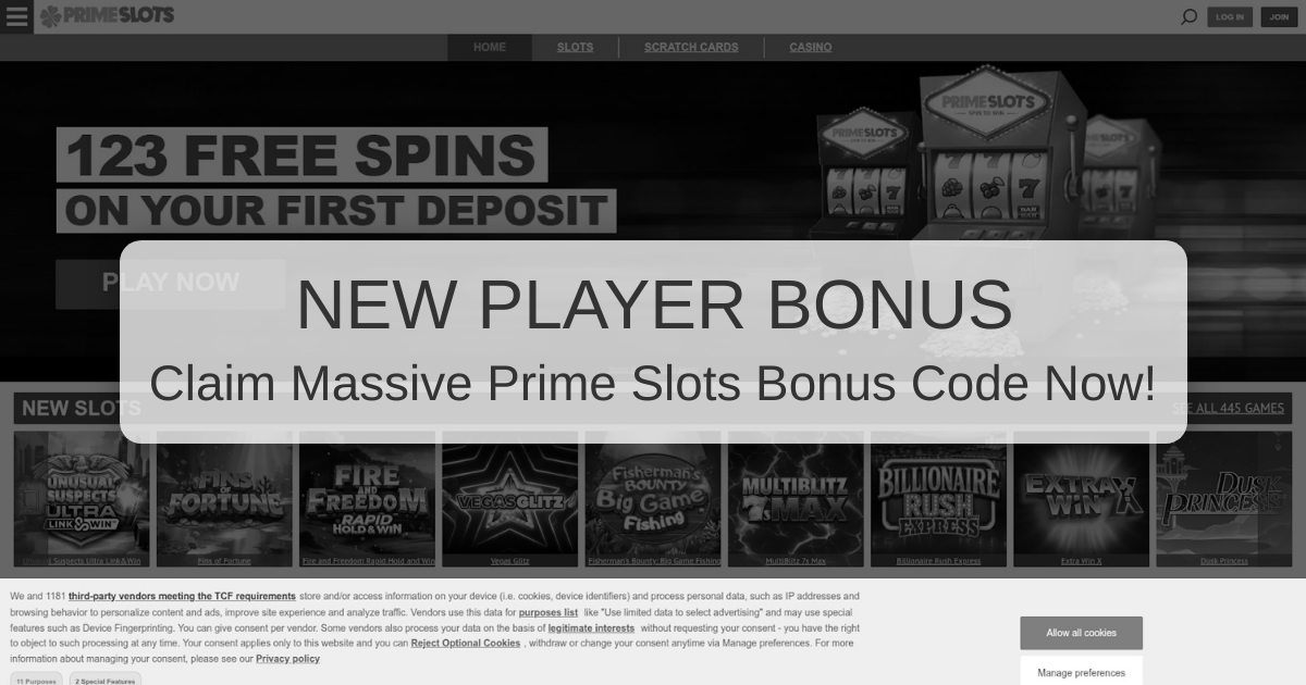 Prime Slots Bonus Code 2026 | United States Best Trusted Review